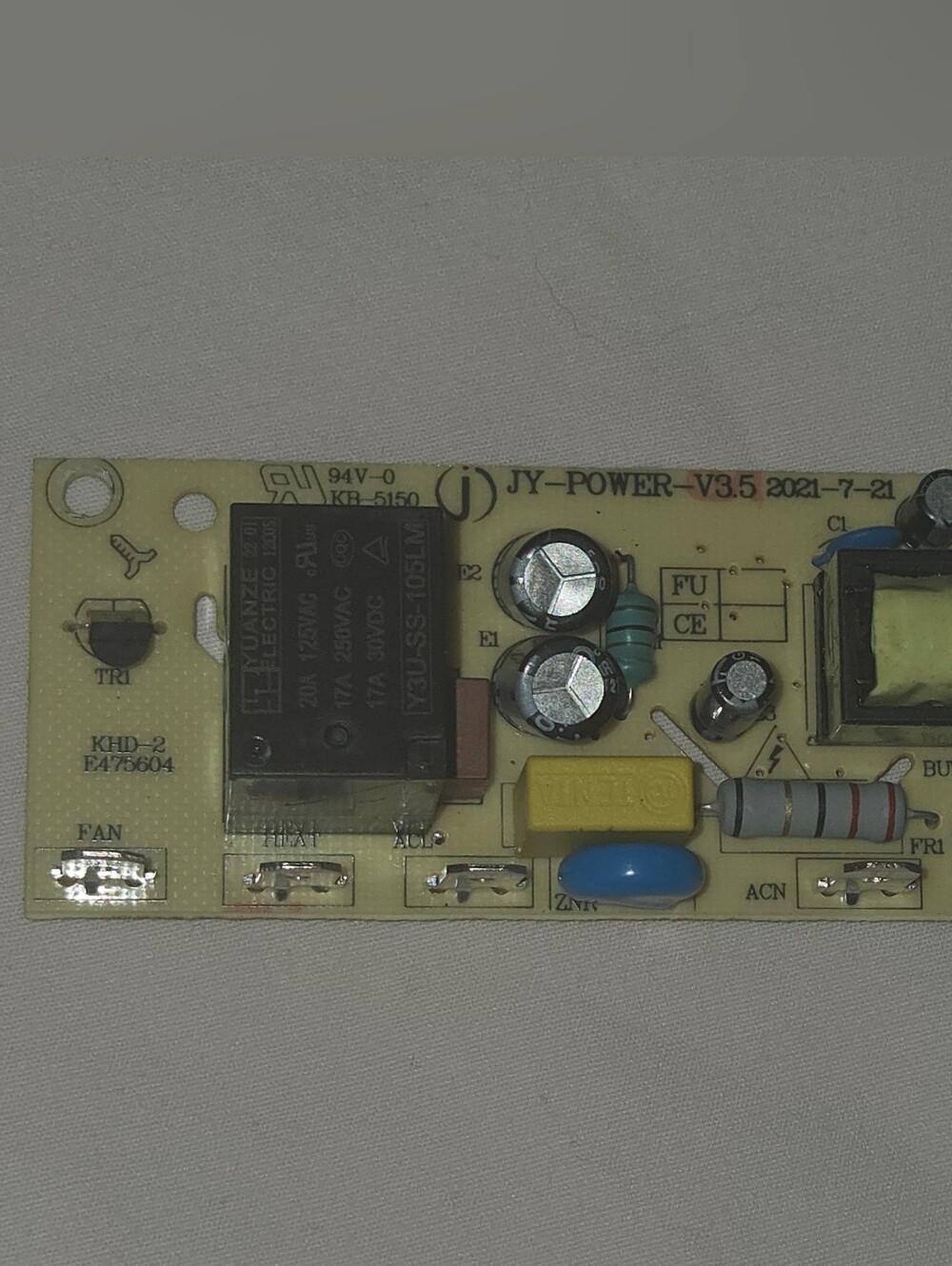 Used OEM Gourmia GAF798 7qt Airfryer Control Module JY- POWER-V35-2021-7-21